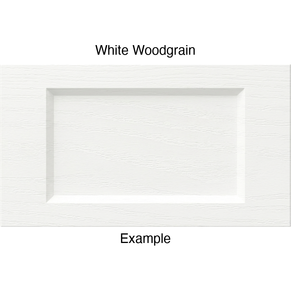 DR1 Thermofoil Drawer Front (Artesia Style), Routed, in White Woodgrain