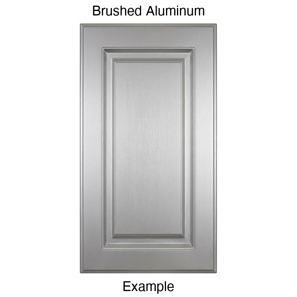 DR31 Raised Panel Thermofoil Cabinet Door in Brushed Aluminum
