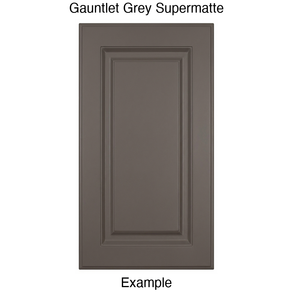 DR31 Raised Panel Thermofoil Cabinet Door in Gauntlet Grey Supermatte