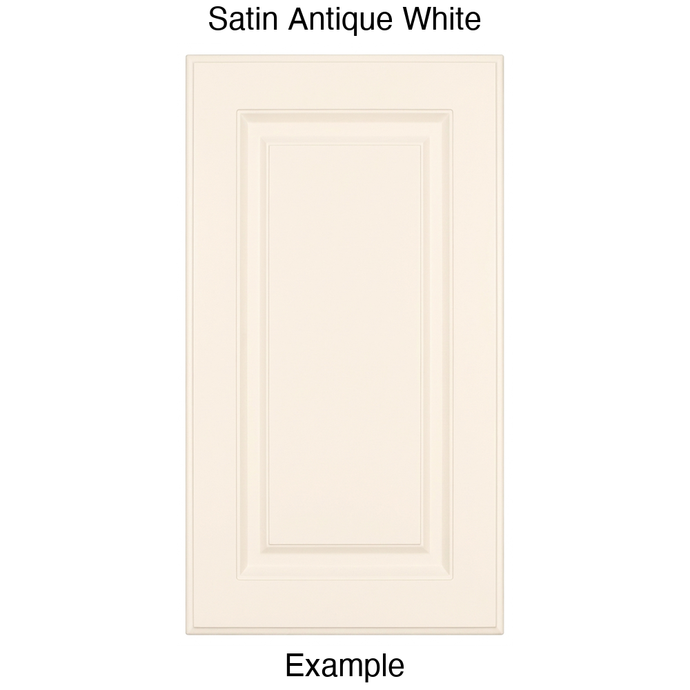 DR31 Raised Panel Thermofoil Cabinet Door in Satin Antique White