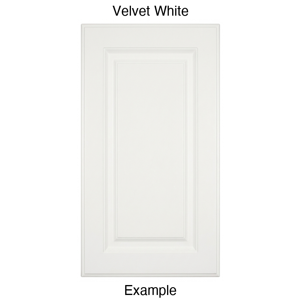 DR31 Raised Panel Thermofoil Cabinet Door in Velvet White