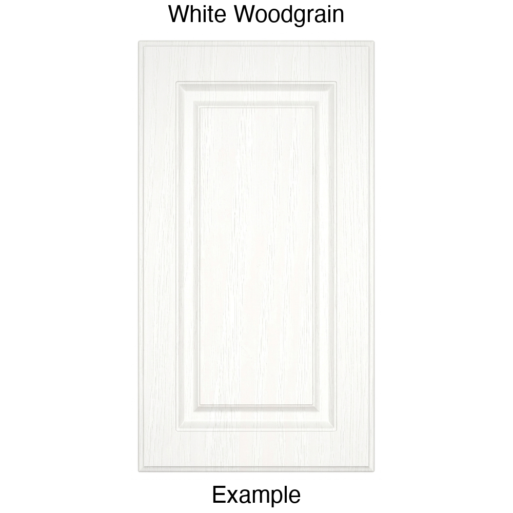 DR31 Raised Panel Thermofoil Cabinet Door in White Woodgrain