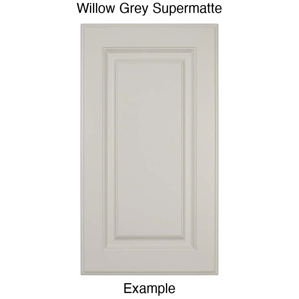 DR31 Raised Panel Thermofoil Cabinet Door in Willow Grey Supermatte
