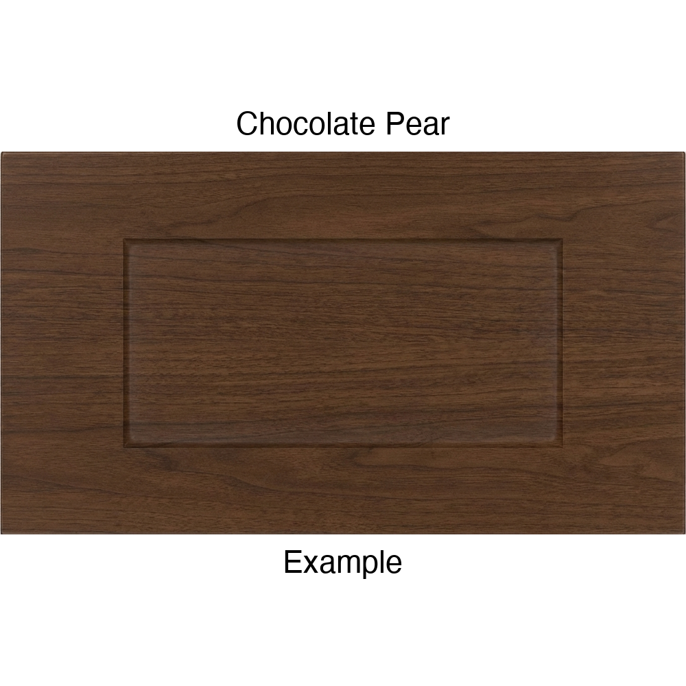 DRS131 Thermofoil Drawer Front (Shaker Style), Routed, in Chocolate Pear
