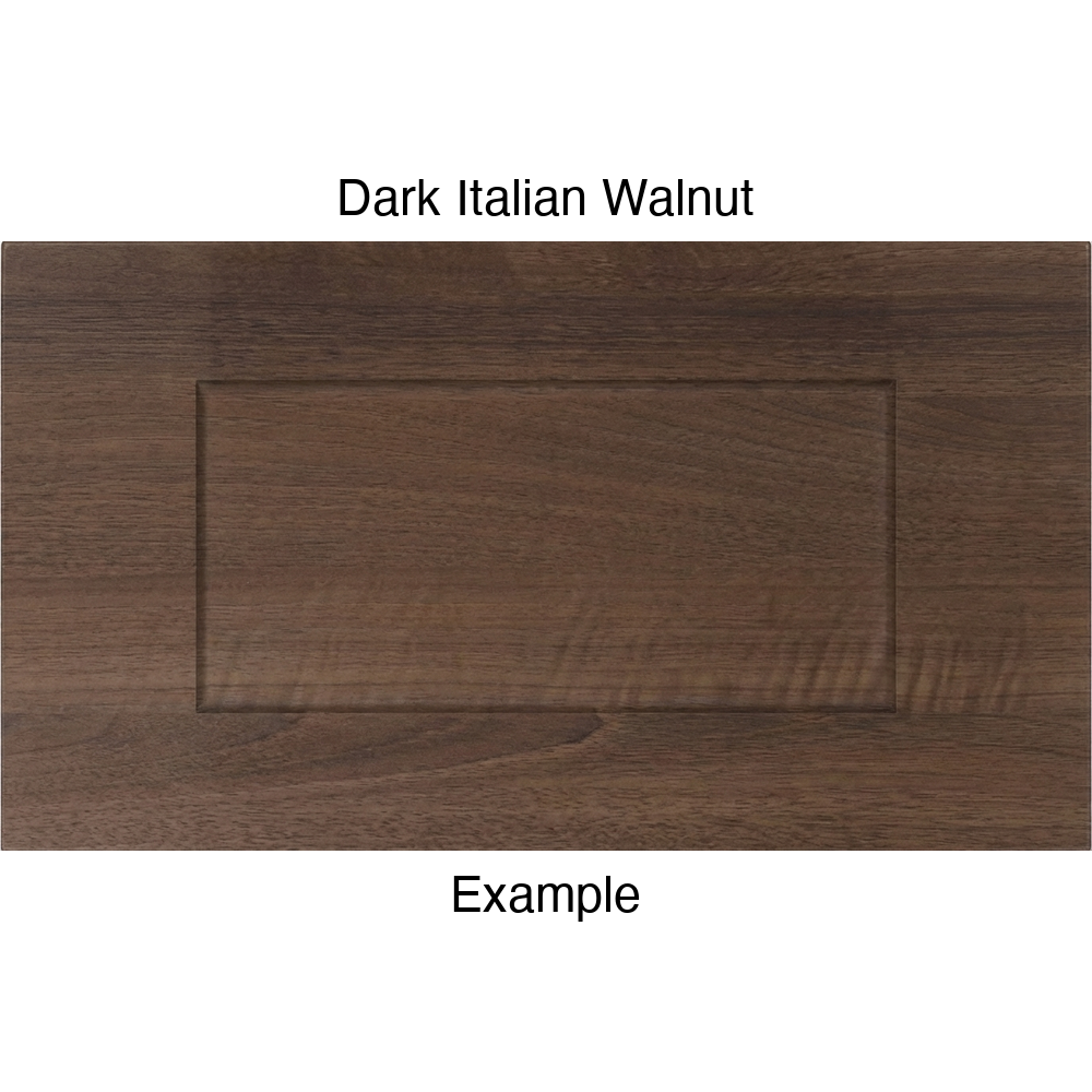 DRS131 Thermofoil Drawer Front (Shaker Style), Routed, in Dark Italian Walnut