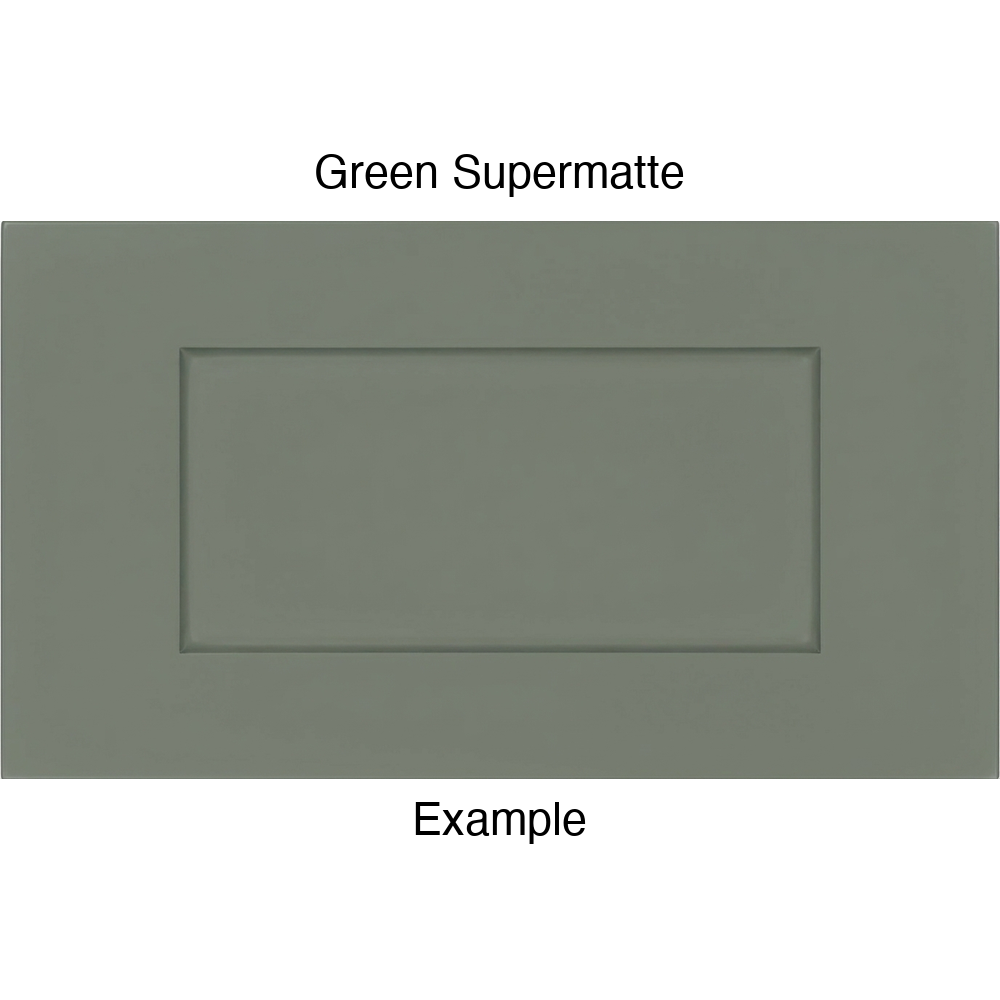 DRS131 Thermofoil Drawer Front (Shaker Style), Routed, in Green Supermatte