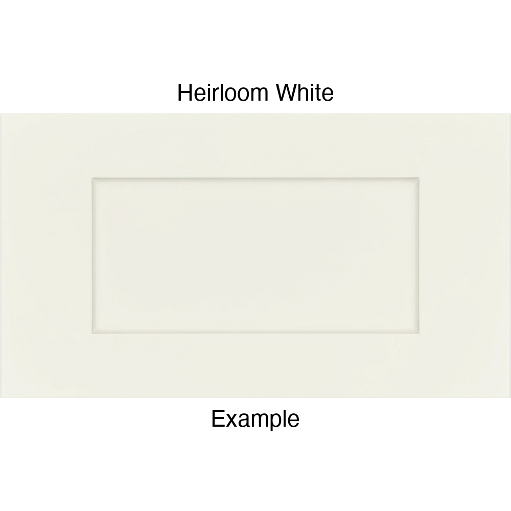 DRS131 Thermofoil Drawer Front (Shaker Style), Routed, in Heirloom White