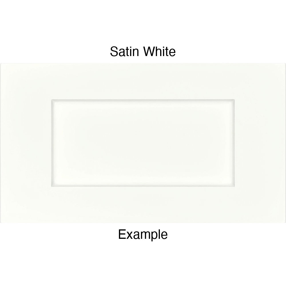 DRS131 Thermofoil Drawer Front (Shaker Style), Routed, in Satin White