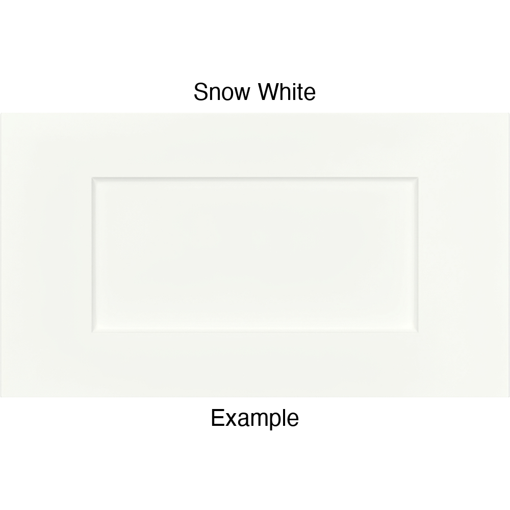 DRS131 Thermofoil Drawer Front (Shaker Style), Routed, in Snow White
