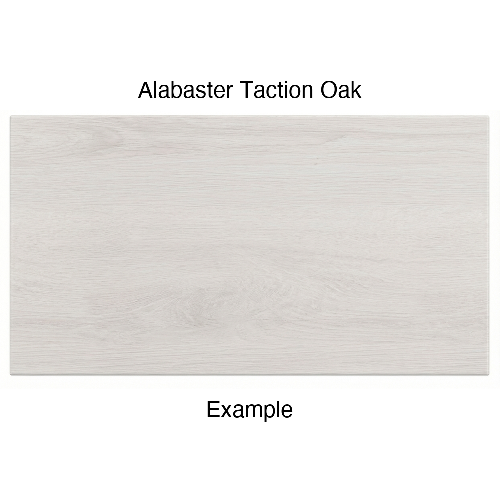 DSS218 Thermofoil Drawer Front (Shallow Shaker Style), Solid, in Alabaster Taction Oak