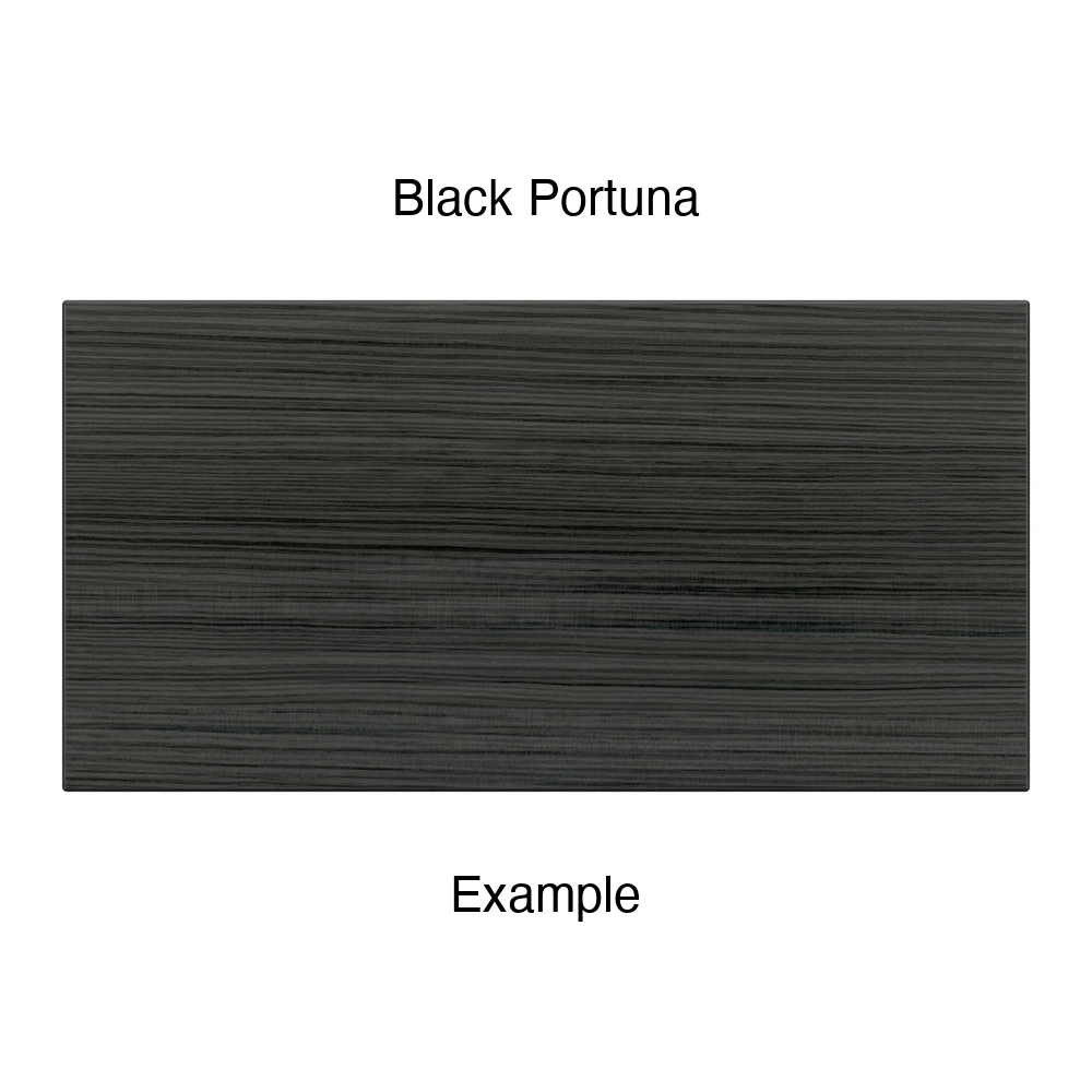 DSS218 Thermofoil Drawer Front (Shallow Shaker Style), Solid, in Black Portuna