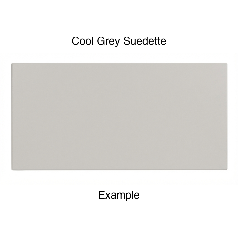 DRS131 Thermofoil Drawer Front (Shaker Style), Solid, in Cool Grey Suedette