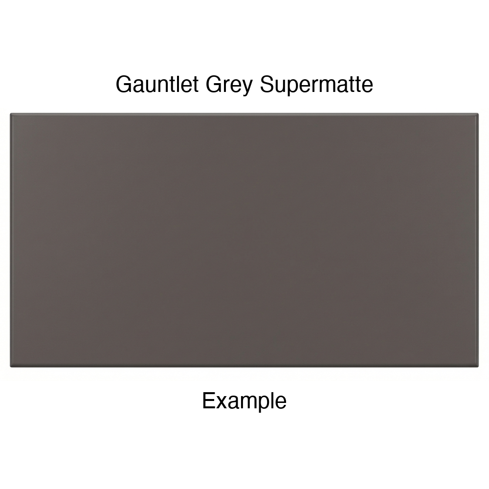 DSS218 Thermofoil Drawer Front (Shallow Shaker Style), Solid, in Gauntlet Grey Supermatte