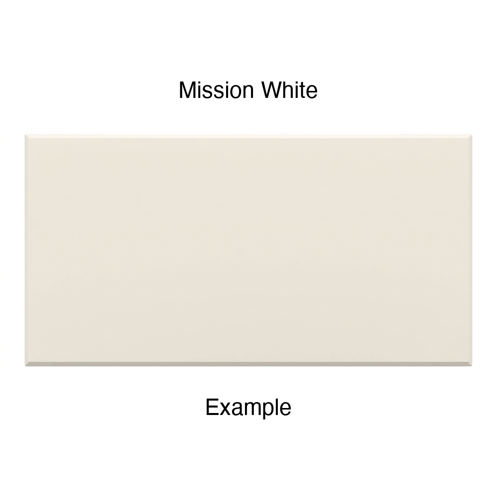 DRS131 Thermofoil Drawer Front (Shaker Style), Solid, in Mission White