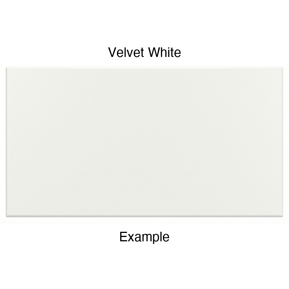 DSS218 Thermofoil Drawer Front (Shallow Shaker Style), Solid, in Velvet White