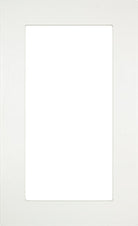 Thermofoil shallow shaker style glass cabinet door