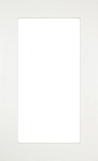 Thermofoil shallow shaker style glass cabinet door