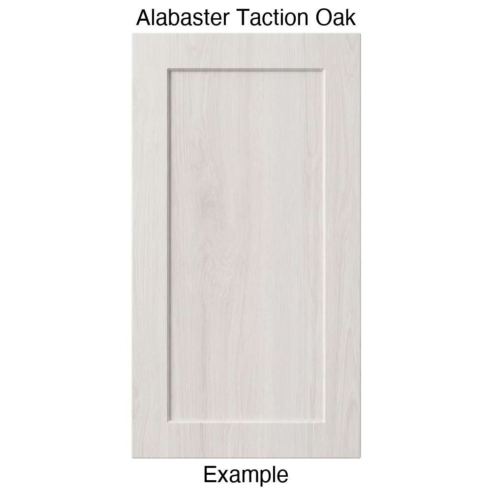 DT223 Recessed Panel Thermofoil Cabinet Door (Shallow Artesia Style) in Alabaster Taction Oak