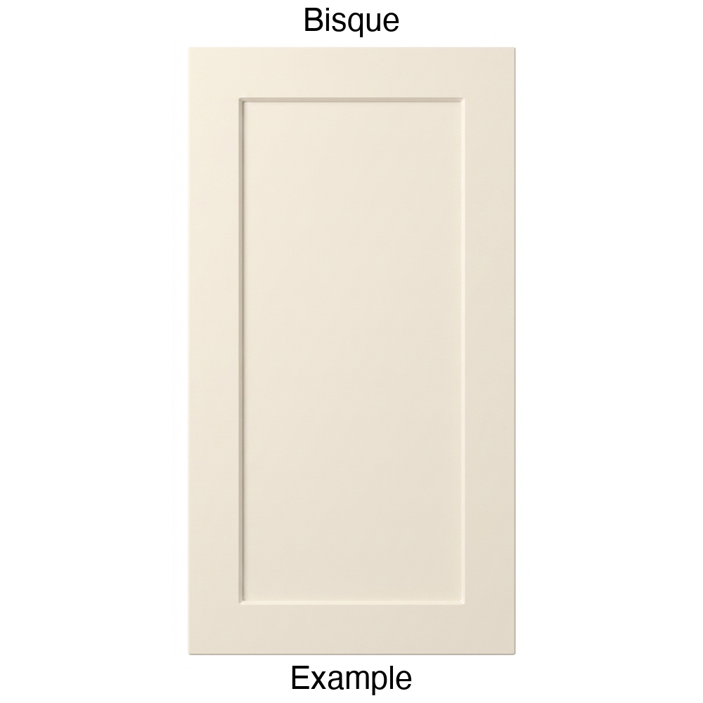 DT223 Recessed Panel Thermofoil Cabinet Door (Shallow Artesia Style) in Bisque