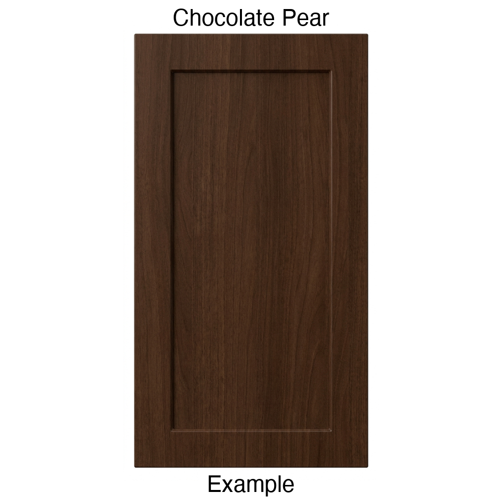DT223 Recessed Panel Thermofoil Cabinet Door (Shallow Artesia Style) in Chocolate Pear