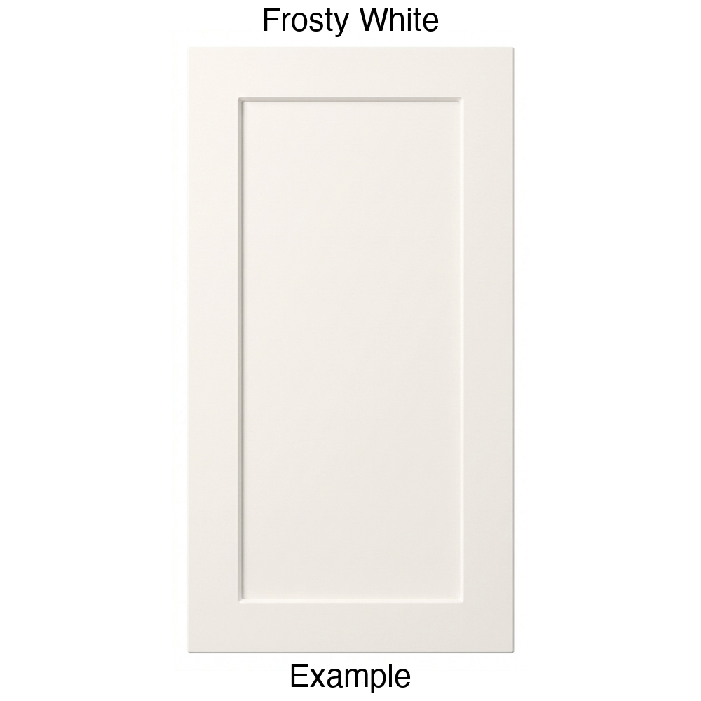 DT223 Recessed Panel Thermofoil Cabinet Door (Shallow Artesia Style) in Frosty White