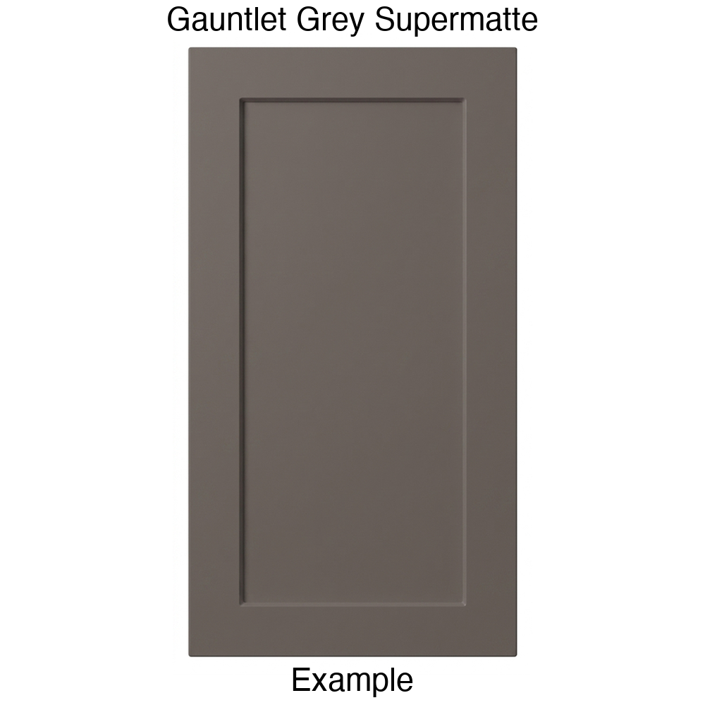 DT223 Recessed Panel Thermofoil Cabinet Door (Shallow Artesia Style) in Gauntlet Grey Supermatte