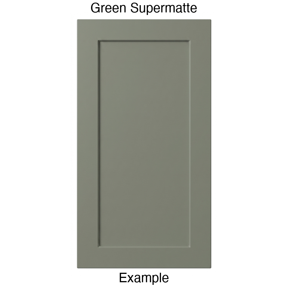 DT223 Recessed Panel Thermofoil Cabinet Door (Shallow Artesia Style) in Green Supermatte