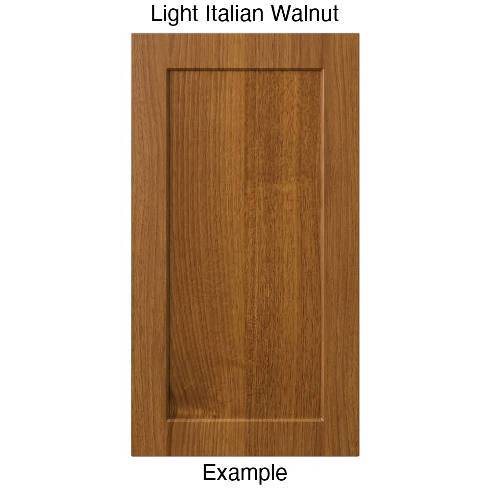 DT223 Recessed Panel Thermofoil Cabinet Door (Shallow Artesia Style) in Light Italian Walnut