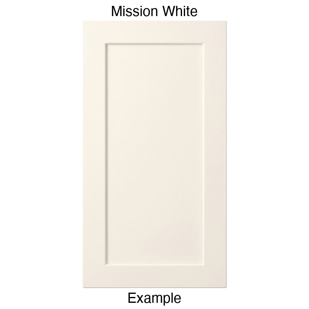 DT223 Recessed Panel Thermofoil Cabinet Door (Shallow Artesia Style) in Mission White