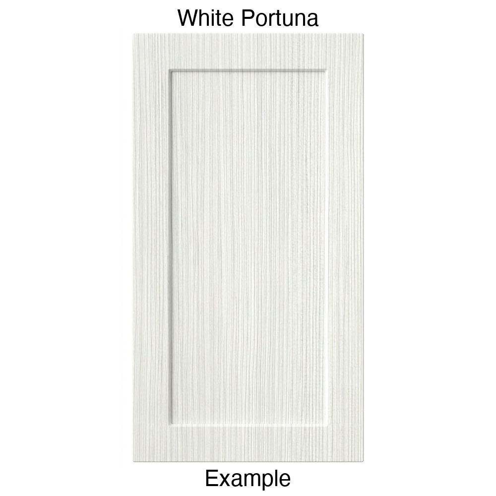DT223 Recessed Panel Thermofoil Cabinet Door (Shallow Artesia Style) in White Portuna