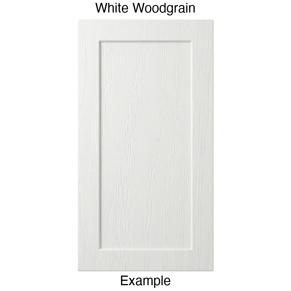 DT223 Recessed Panel Thermofoil Cabinet Door (Shallow Artesia Style) in White Woodgrain