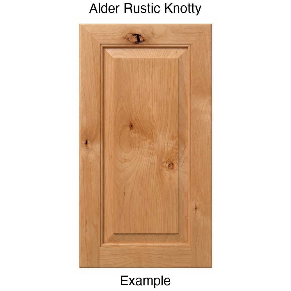 Durango Recessed Panel Cabinet Door in Alder Rustic Knotty