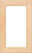 The Estrella glass cabinet door with beaded inner edge detail