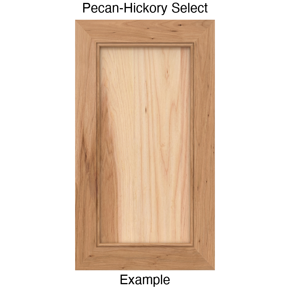 Estrella Recessed Panel Cabinet Door in Pecan-Hickory Select
