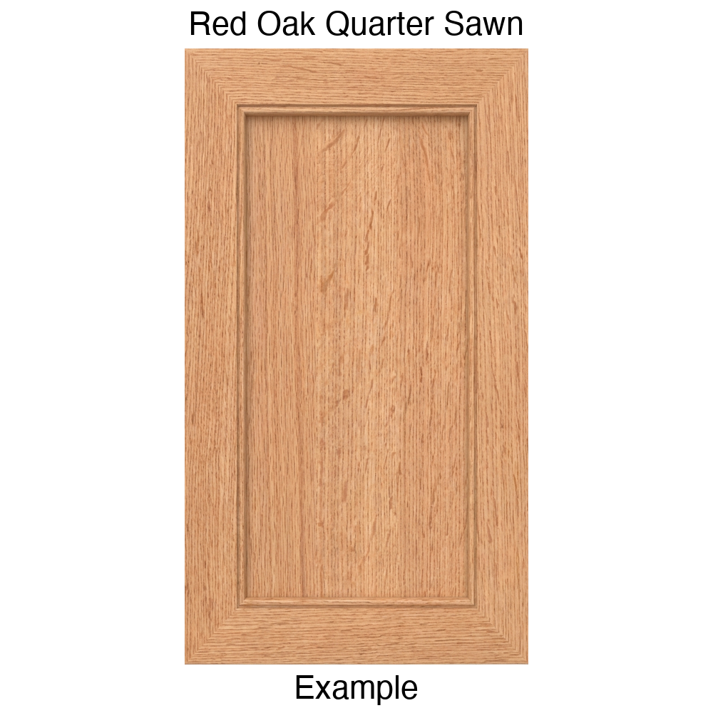 Estrella Recessed Panel Cabinet Door in Red Oak Quarter Sawn