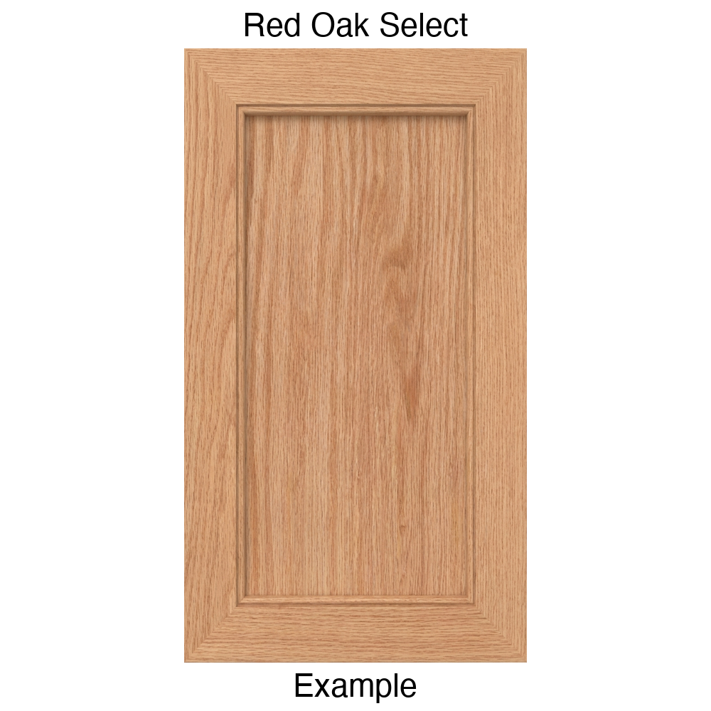 Estrella Recessed Panel Cabinet Door in Red Oak Select