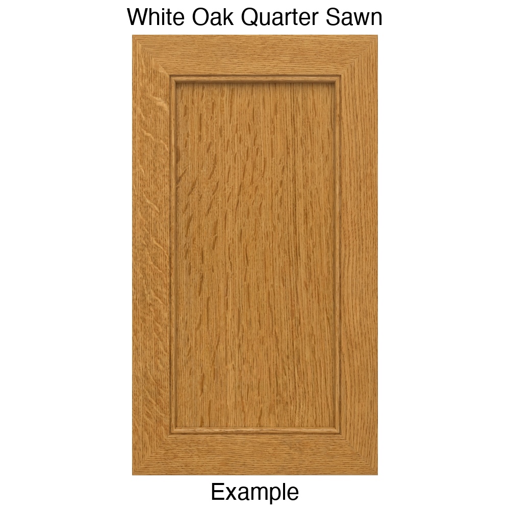 Estrella Recessed Panel Cabinet Door in White Oak Quarter Sawn