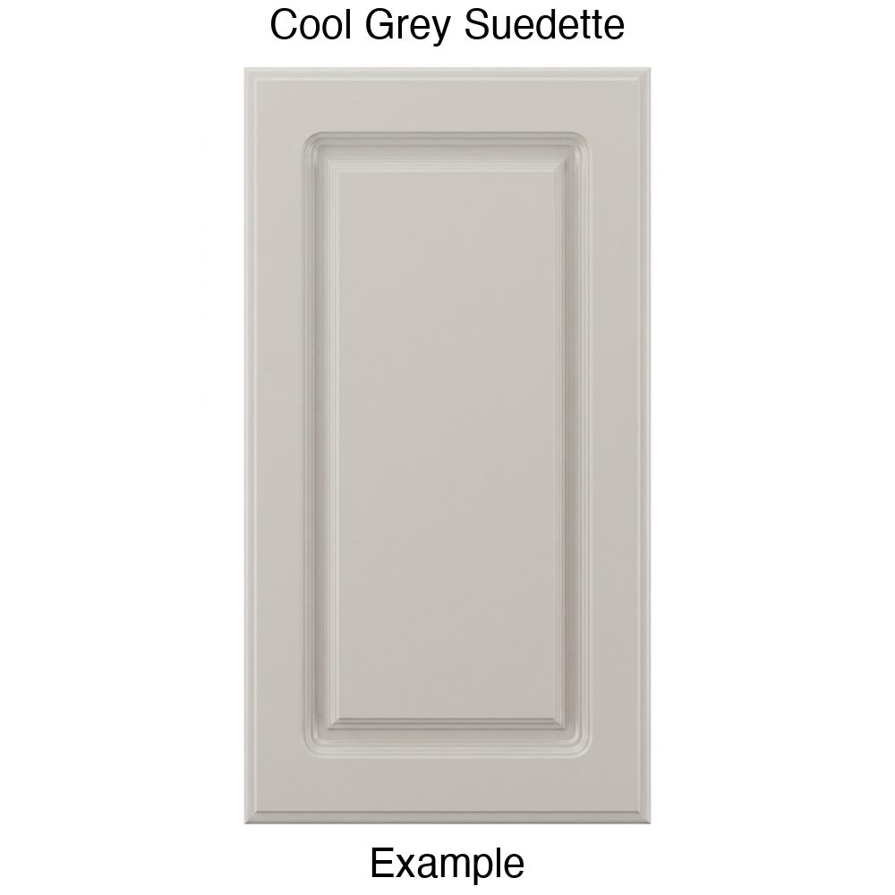 FC712 Raised Panel Thermofoil Cabinet Door in Cool Grey Suedette