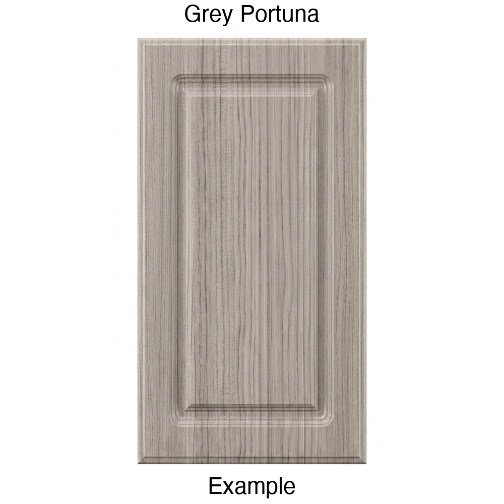 FC712 Raised Panel Thermofoil Cabinet Door in Grey Portuna