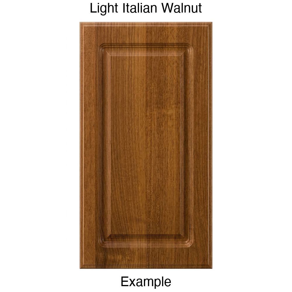 FC712 Raised Panel Thermofoil Cabinet Door in Light Italian Walnut