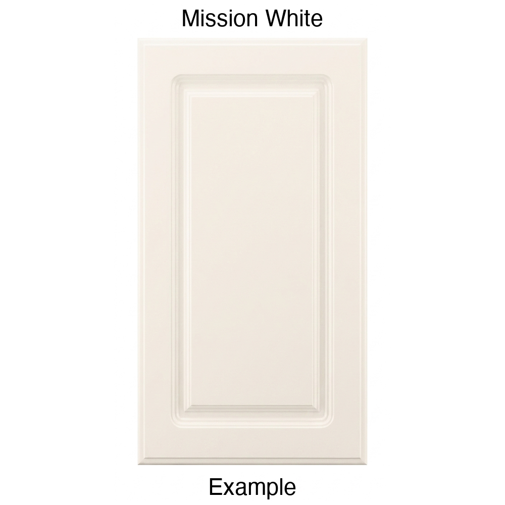 FC712 Raised Panel Thermofoil Cabinet Door in Mission White