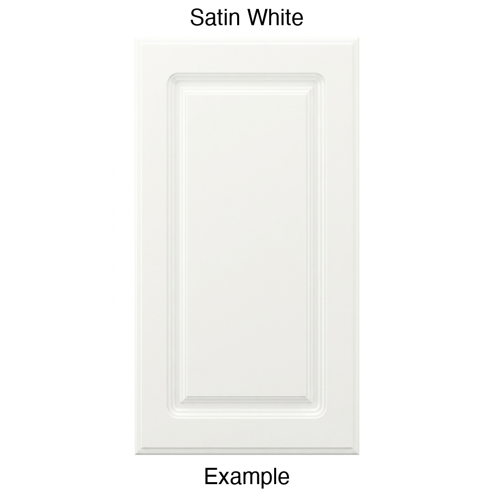 FC712 Raised Panel Thermofoil Cabinet Door in Satin White