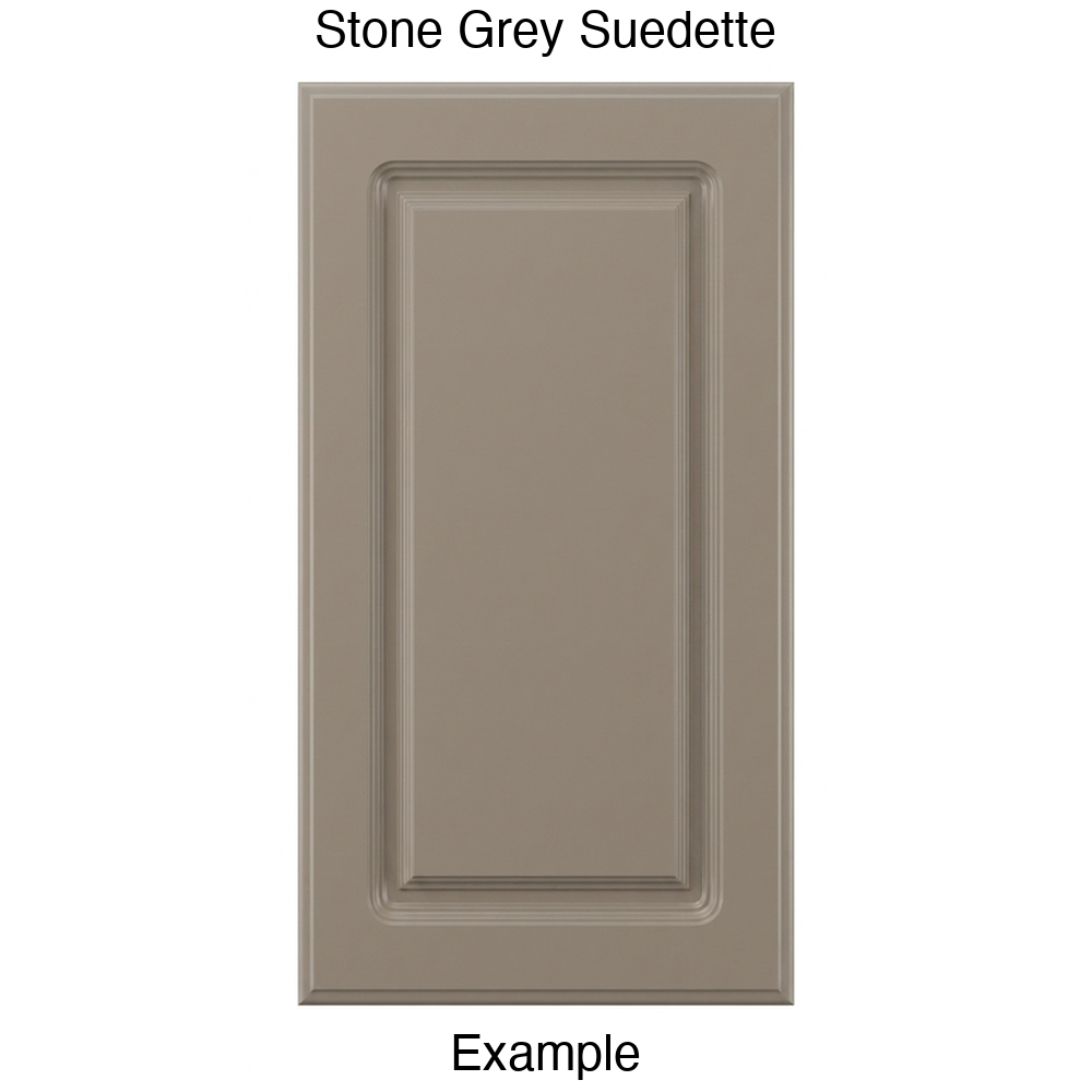 FC712 Raised Panel Thermofoil Cabinet Door in Stone Grey Suedette