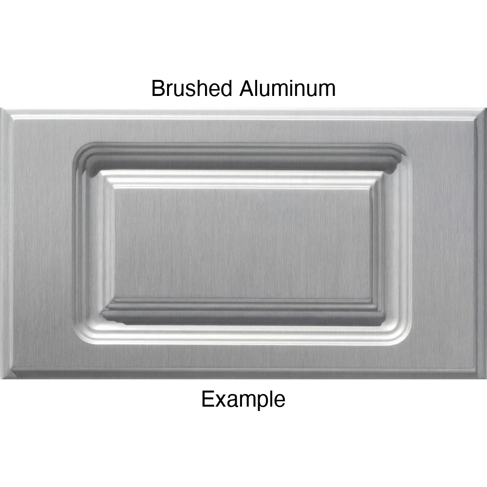 FC714 Thermofoil Drawer Front, Routed, in Brushed Aluminum