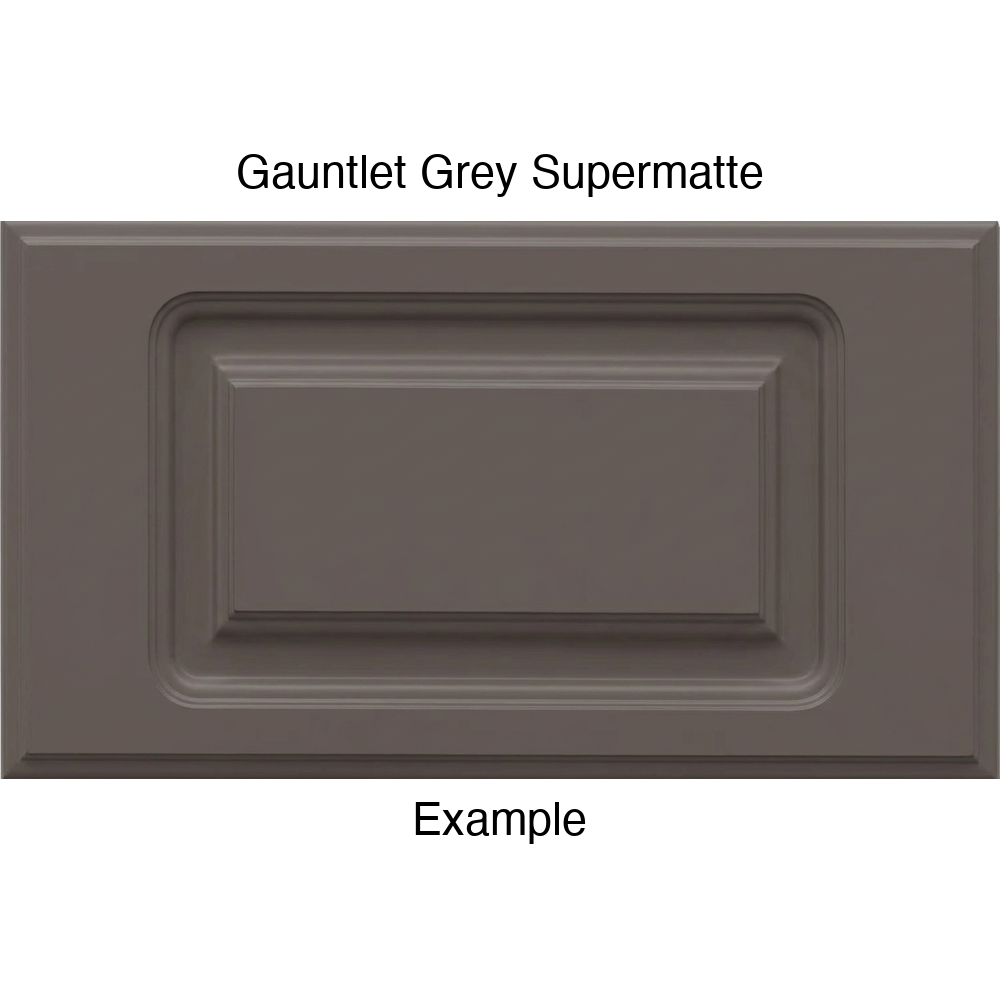 FC714 Thermofoil Drawer Front, Routed, in Gauntlet Grey Supermatte