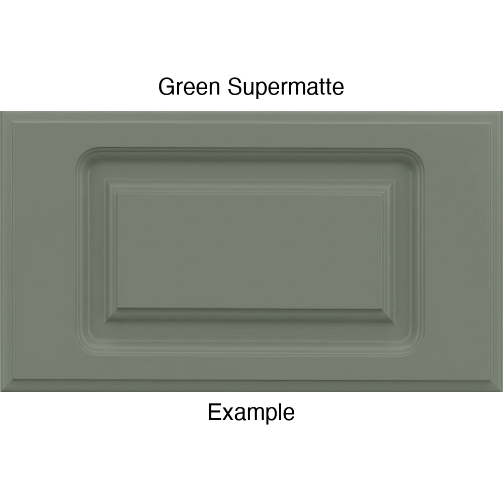 FC714 Thermofoil Drawer Front, Routed, in Green Supermatte