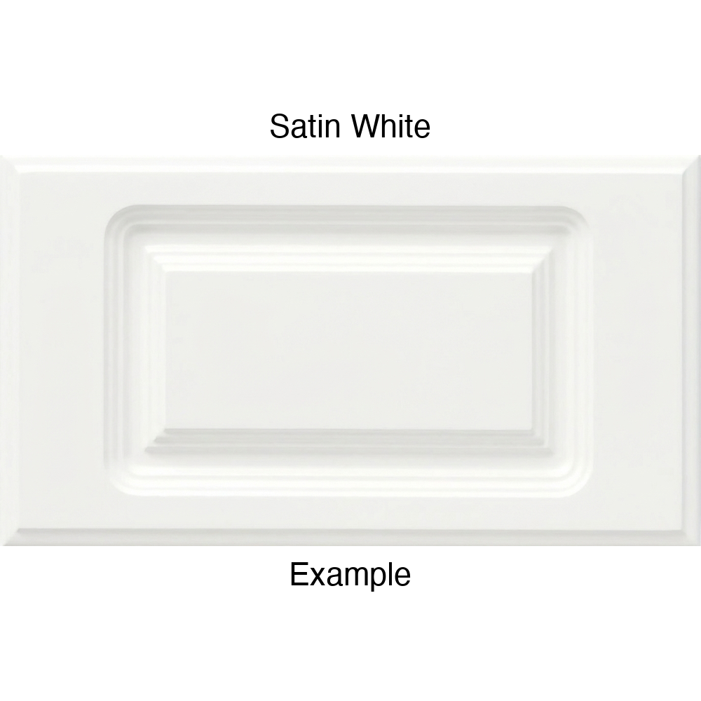 FC714 Thermofoil Drawer Front, Routed, in Satin White