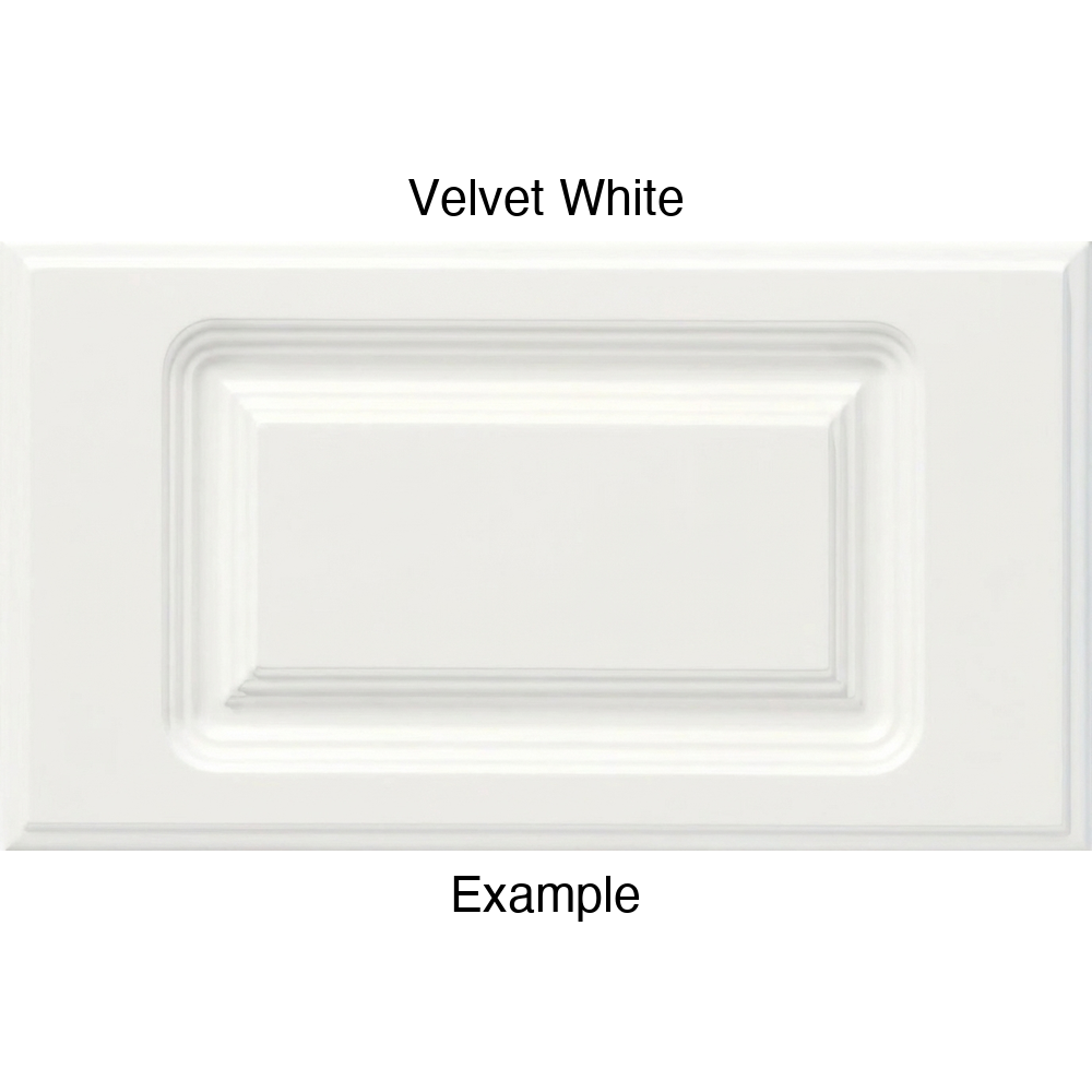 FC714 Thermofoil Drawer Front, Routed, in Velvet White