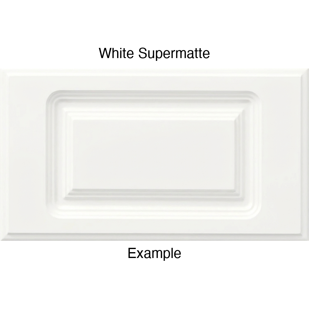FC714 Thermofoil Drawer Front, Routed, in White Supermatte