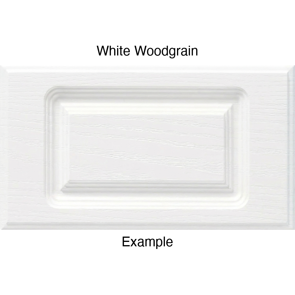 FC714 Thermofoil Drawer Front, Routed, in White Woodgrain